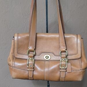 Hampton Coach Shoulder Bag style number 11046 Tan
